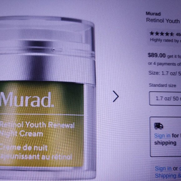 NWT Murad RESURGENCE Retinol Youth Night Cream 1.7 Fl Oz